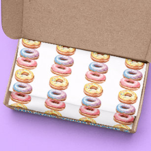 Colorful Fun Donut Pattern Tissue Paper