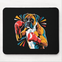 Colorful Funny Boxing Dog Lovers Kickboxing Boxer 