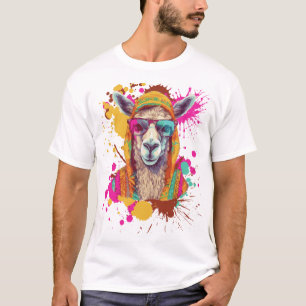 Colorful Funny Llama T-Shirt   Cute Stylish Animal