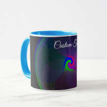 Colorful Fused Center Geometric Coffee Mug