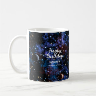 Colorful galaxies, stars and planets coffee mug