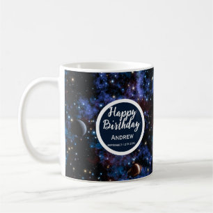 Colorful galaxies, stars and planets coffee mug