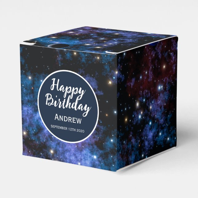 Colorful galaxies, stars and planets favour box (Front Side)