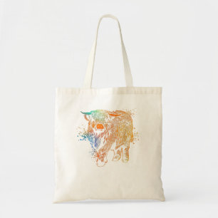 Colorful Galloway Cow - Highland Cattle Tote Bag