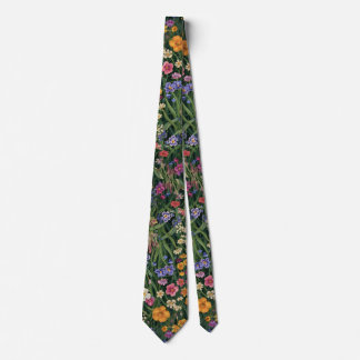 Colorful Garden Flowers Wildflower Spring Meadow Tie