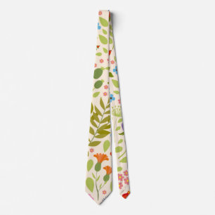 Colorful Garden Flowers Wildflower Spring Meadow Tie