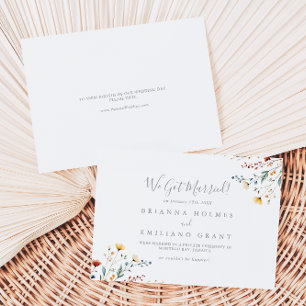 Colorful Garden Wildflower Elopement Announcement