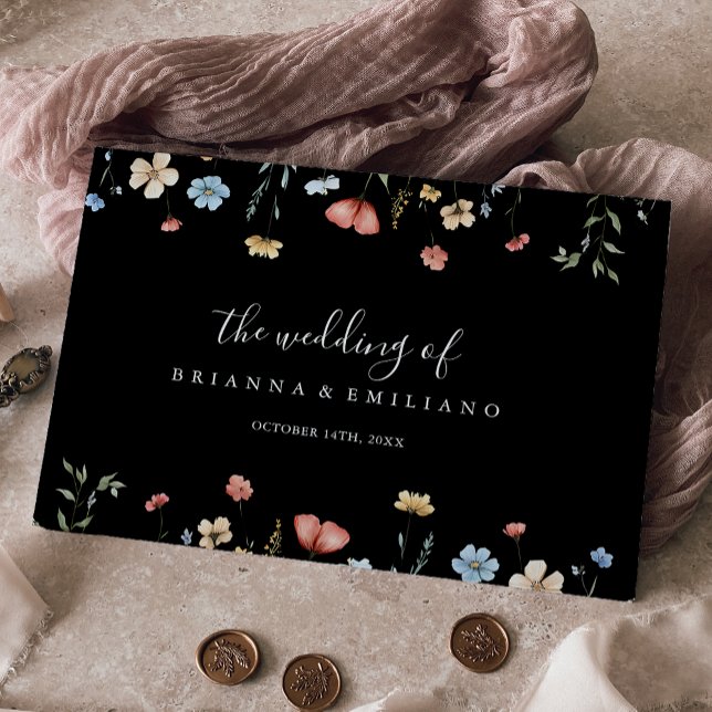 Colorful Garden Wildflower Wedding Guest Book (Creator Uploaded)