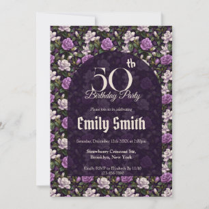 Colorful Gardenias Aesthetic Wife’S Birthday Invitation