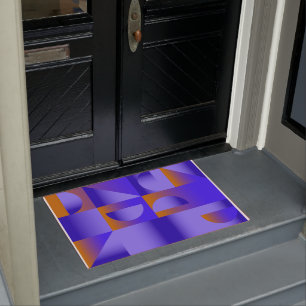 Colorful gathering time abstract modern gradient doormat