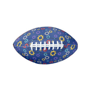 Colorful Gears Blue Mechanical Engineer Mechanics American Football
