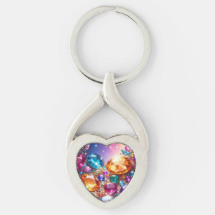 Colorful Gems & Jewels Key Ring