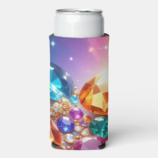 Colorful Gems & Jewels Seltzer Can Cooler