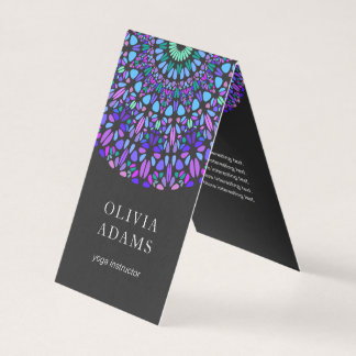 Colorful Gemstone Mandala Business Card
