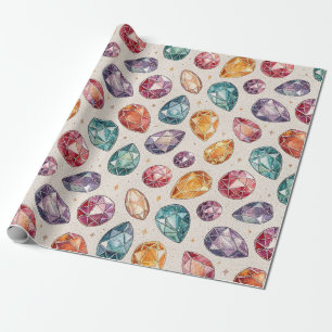Colorful Gemstone Pattern (1) Wrapping Paper