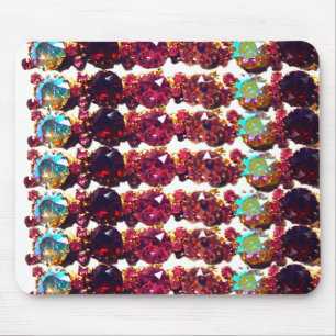Colorful Gemstones, rubies, diamonds, sapphires Mouse Mat