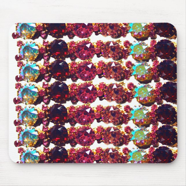Colorful Gemstones, rubies, diamonds, sapphires Mouse Mat (Front)