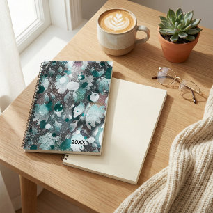 Colorful geometric abstract contemporary art notebook