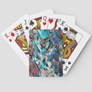 Colorful Geometric Abstract Pattern Playing Cards