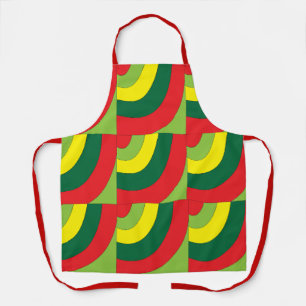 Colorful Geometric Arch Pattern Kitchen Apron