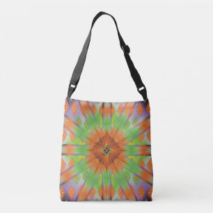 Colorful Geometric Boho Crossbody Tote Bag – Moder