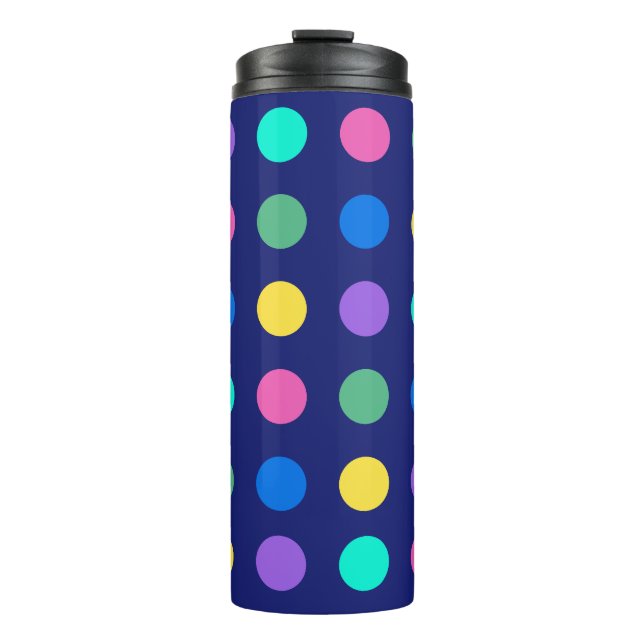 Colorful Geometric Dots Drinkware Design -  Thermal Tumbler (Front)