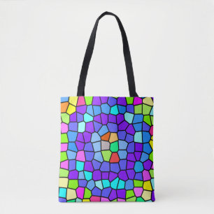 Colorful Geometric Mosaic Tote Bag