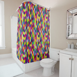 Colorful Geometric Pattern Design – Modern Stylish Shower Curtain
