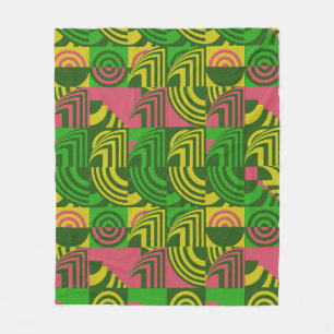 Colorful Geometric Pattern Fleece Blanket