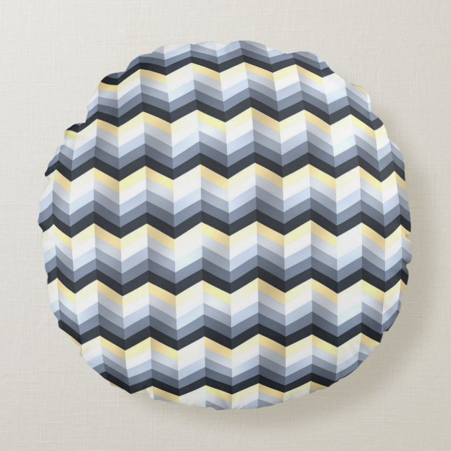 Colorful Geometric Pattern  Round Cushion (Front)