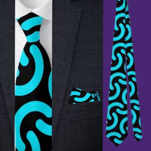 Colorful Geometric Pattern          Tie