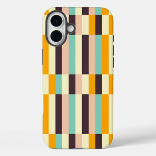 Colorful geometric pattern with vertical stripes  iPhone 16 plus case