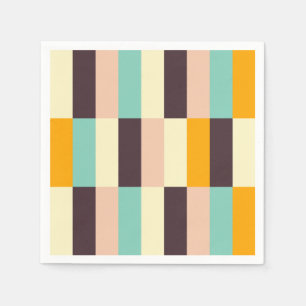 Colorful geometric pattern with vertical stripes napkin
