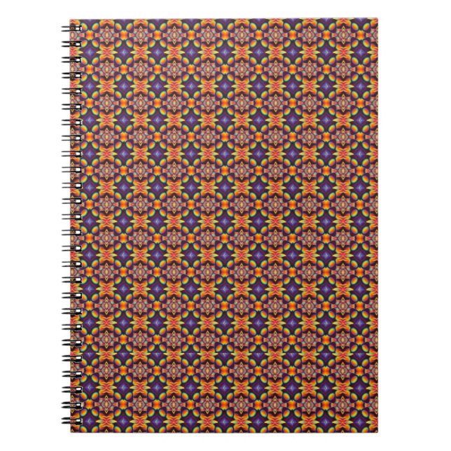 Colorful Geometric Shape Pattern  Notebook (Front)