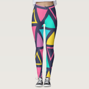 Colorful geometric triangles Leggings