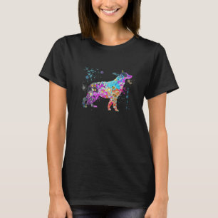 Colorful German Shepherd  Dog German Shepherds T-Shirt