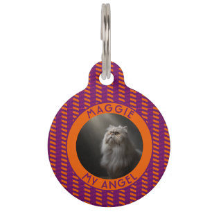 Colorful Gifts For Pet Owner Chevron Checkers Tag