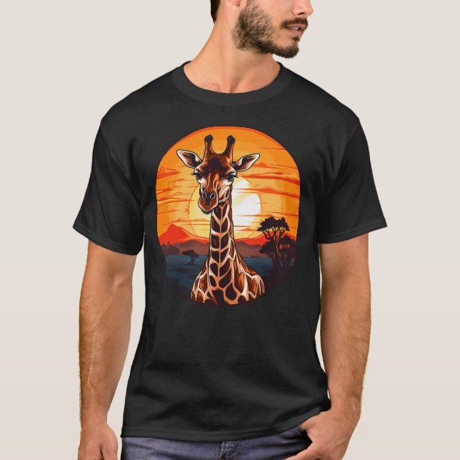 Colorful Giraffe I Kids Giraffe T-Shirt (Front)