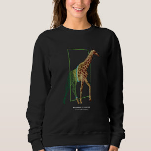 Colorful Giraffe Wild Animal Realistic Giraffe Wil Sweatshirt