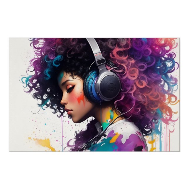 Colorful girl wall art (Front)