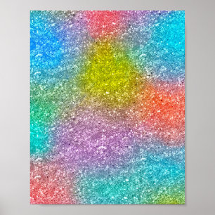 COLORFUL GLITTER SPARKLE ABSTRACT POSTER
