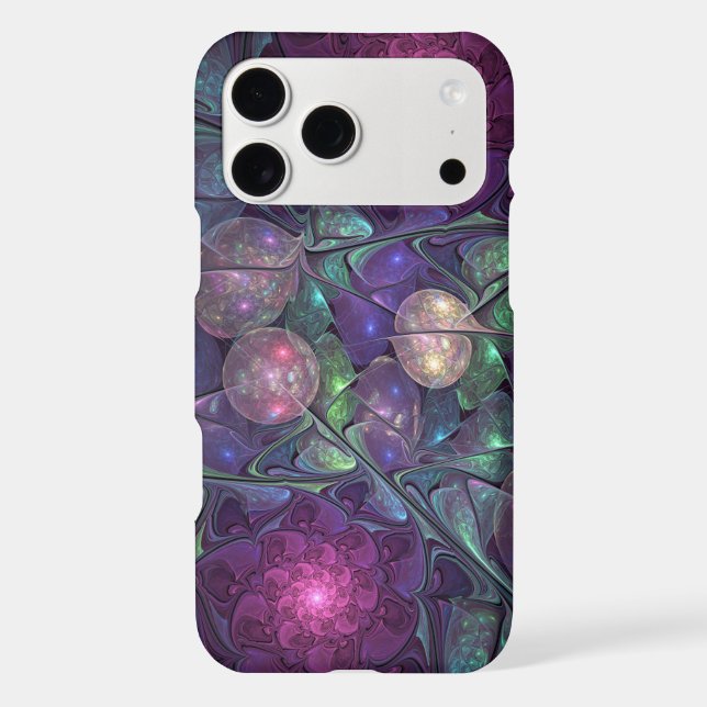 Colorful Glittering Modern Abstract Fractal Art (Back)