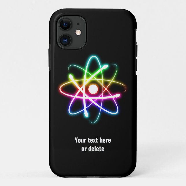 Colorful Glow Atom Symbol Case-Mate iPhone Case (Back)