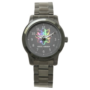 Colorful Glowing Atom   Nuclear Power Watch
