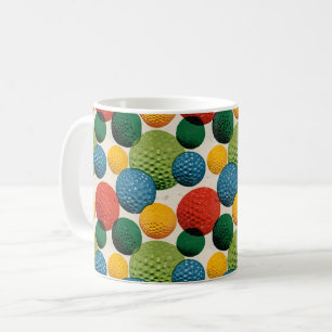 Colorful Golf Ball Pattern Coffee Mug