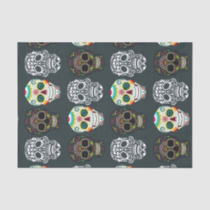 Colorful Gothic Sugar Skull Halloween Party Gift Tissue Paper