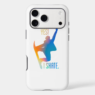 Colorful gradient colors Yes I skate quote sayings
