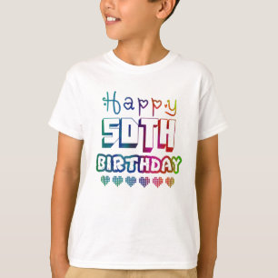 colorful gradient Happy 50th birthday T-Shirt