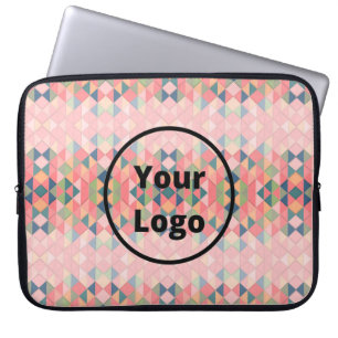 Colorful gradient trangles pattern laptop sleeve