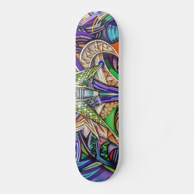 Colorful Graffiti Art Skateboard (Front)
